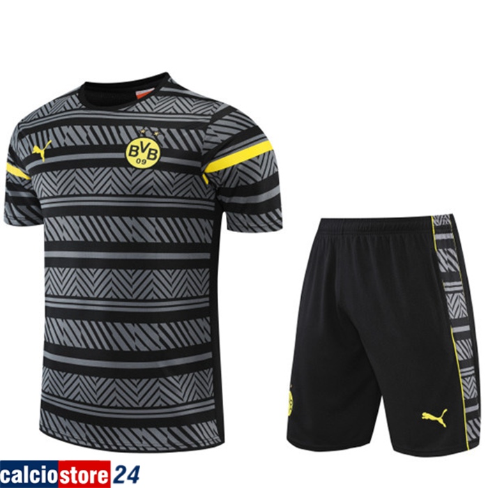 T Shirt Allenamento Dortmund BVB + Pantaloncini Grigio 2022/2023