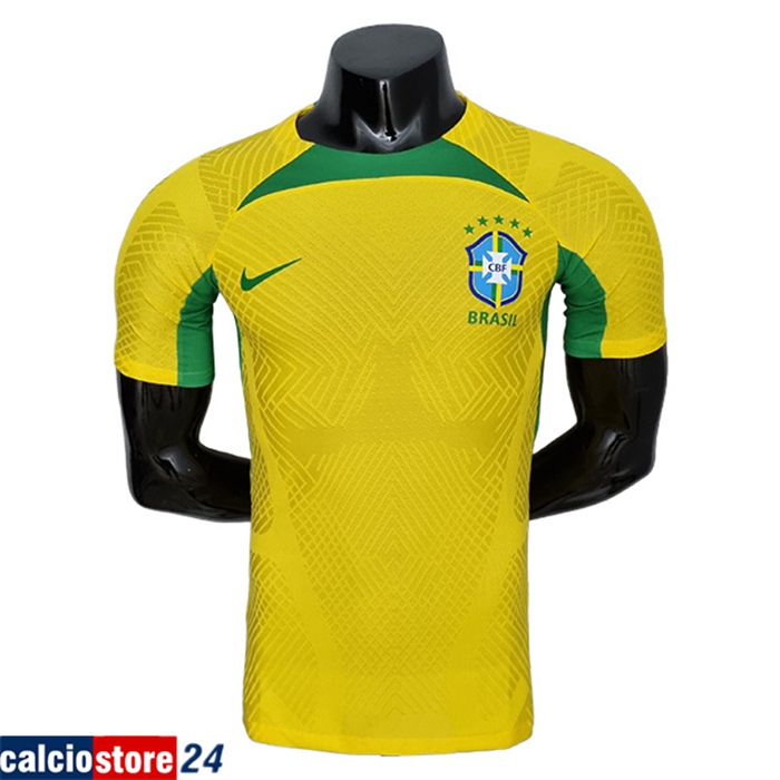 T Shirt Allenamento Brasile Giallo 2022/2023