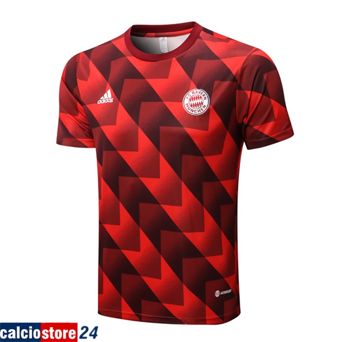 T Shirt Allenamento Bayern Monaco Nero/Rosso 2022/2023