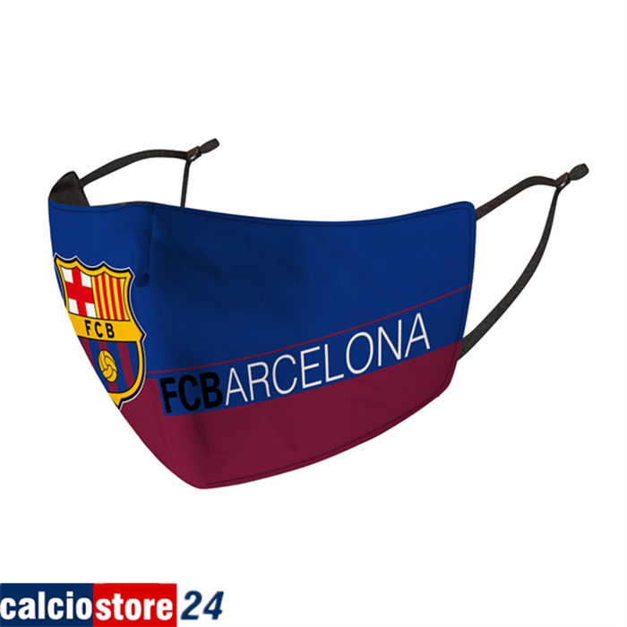 Mascherine Calcio FC Barcellona Blu Reutilisable