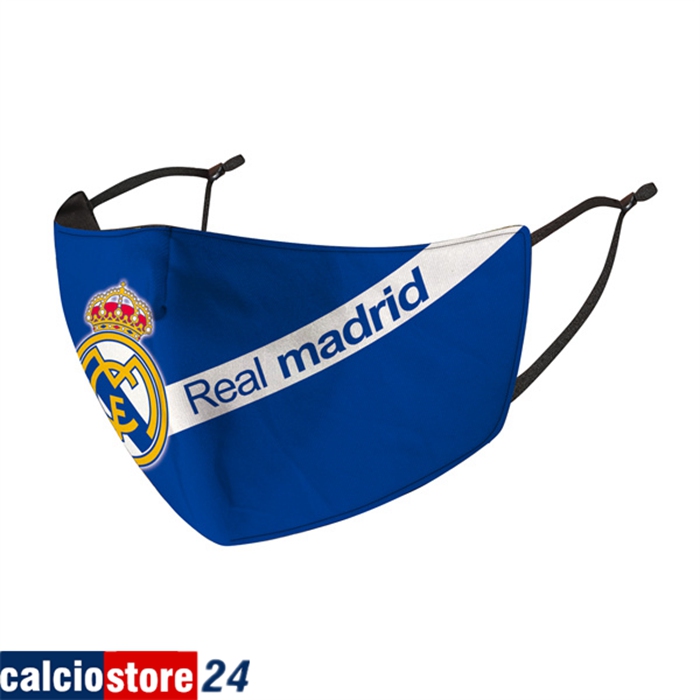 Mascherine Calcio Real Madrid Blu/Bianco Reutilisable
