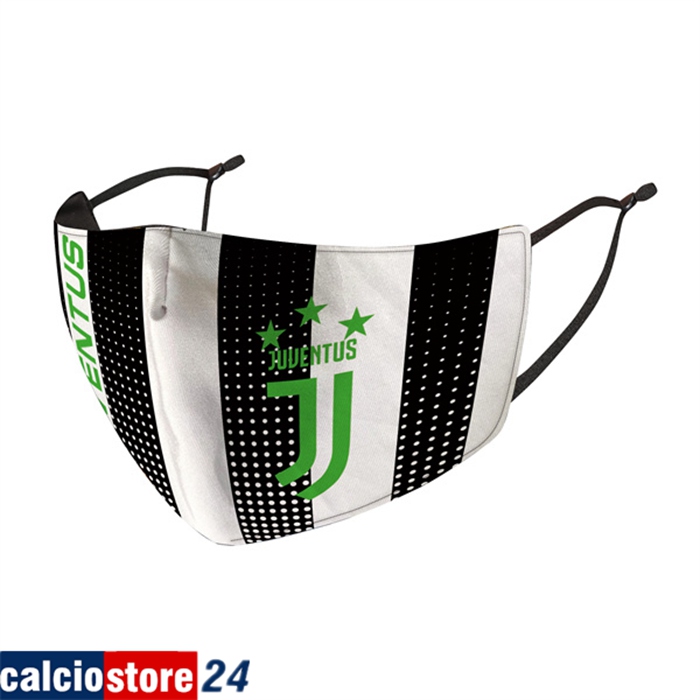 Mascherine Calcio Juventus Nero/Bianco Reutilisable