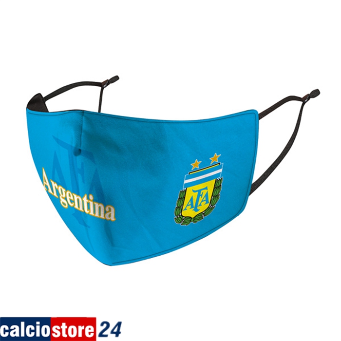 Mascherine Calcio Argentina Blu Reutilisable