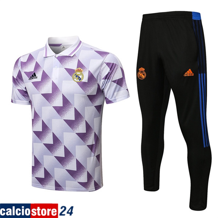 Kit Maglia Polo Real Madrid Bianco/viola 2022/2023