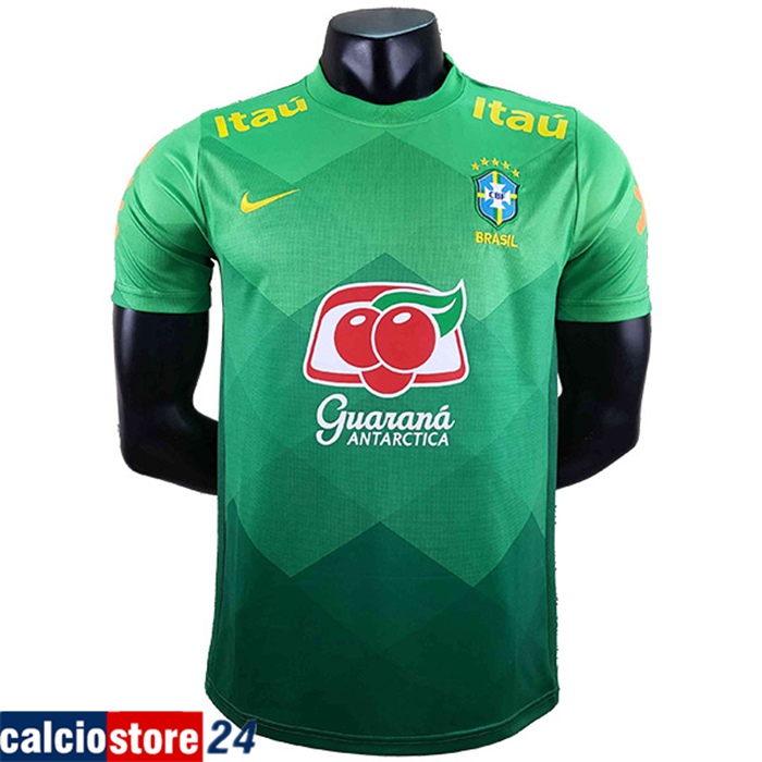 T Shirt Allenamento Brasile Verde 2022/2023 -02