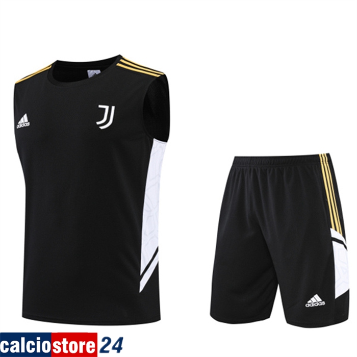 Kit Canotta Allenamento + Pantaloncini Juventus Nero 2022/2023