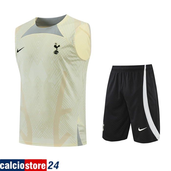 Kit Canotta Allenamento + Pantaloncini Tottenham Hotspur Giallo 2022/2023