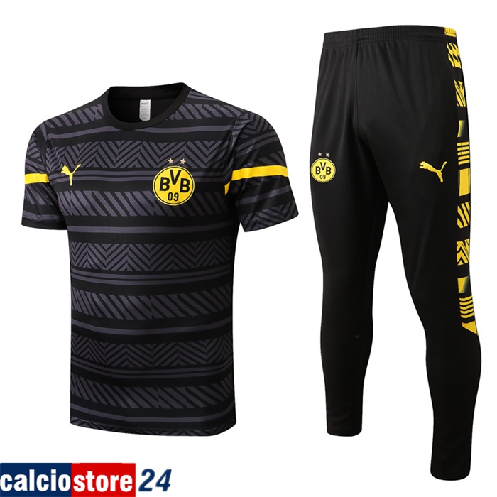 T Shirt Allenamento + Pantaloni Dortmund Nero 2022/2023