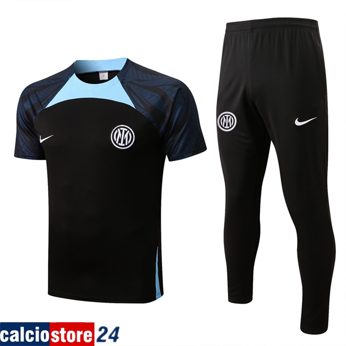 T Shirt Allenamento + Pantaloni Inter Milan Nero 2022/2023