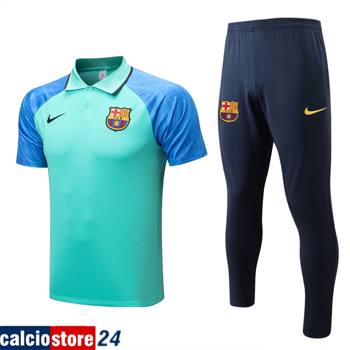 Kit Maglia Polo FC Barcellona Verde 2022/2023
