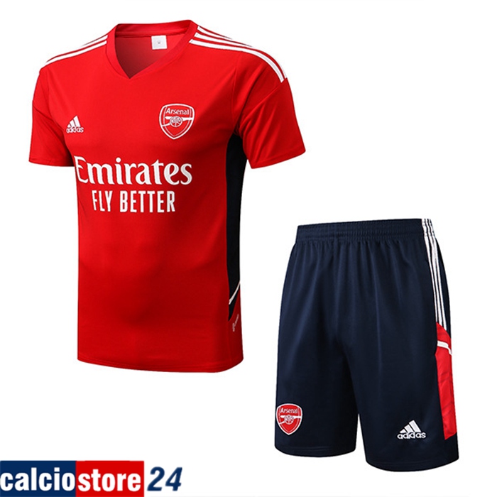 T Shirt Allenamento + Pantaloncini Arsenal Rosso 2022/2023