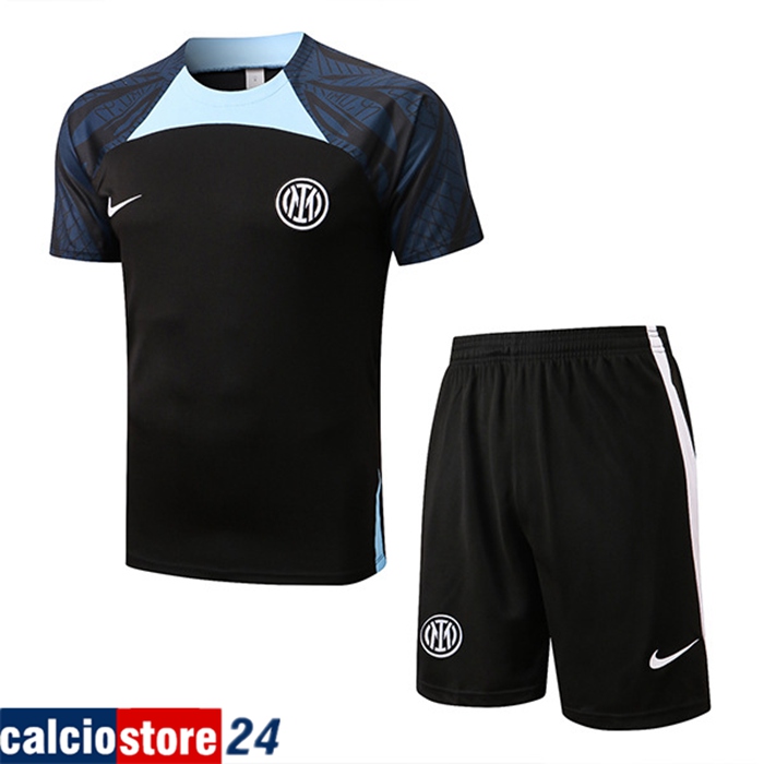 T Shirt Allenamento + Pantaloncini Inter Milan Nero 2022/2023