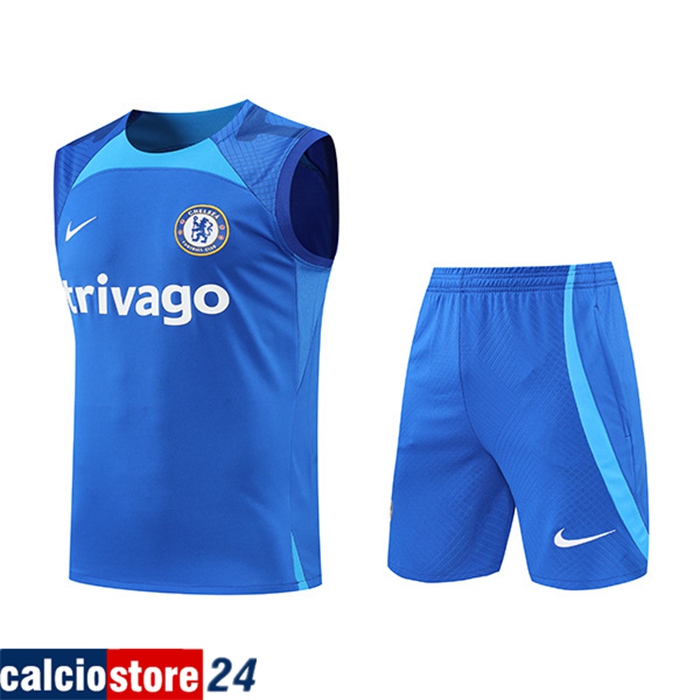 Canotta Allenamento + Pantaloncini FC Chelsea Blu 2022/2023