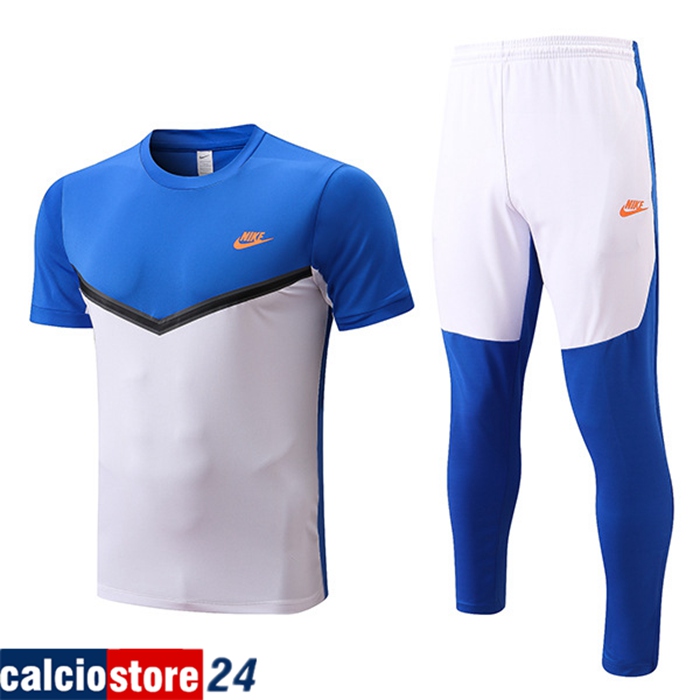 T Shirt Allenamento + Pantaloni Nike Bianco/Blu 2022/2023
