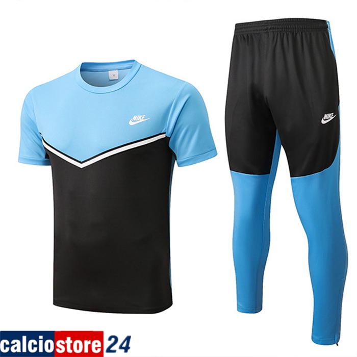 T Shirt Allenamento + Pantaloni Nike Nero/Blu 2022/2023