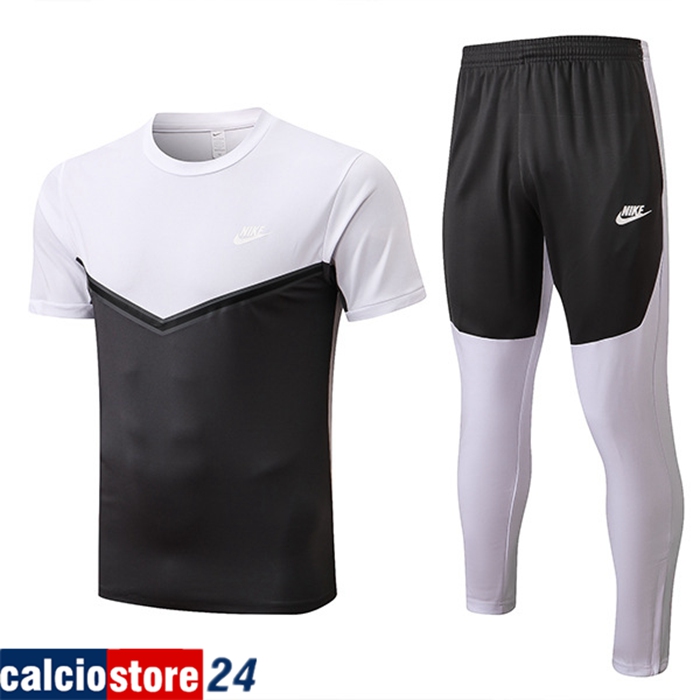 T Shirt Allenamento + Pantaloni Nike Bianco/Nero 2022/2023
