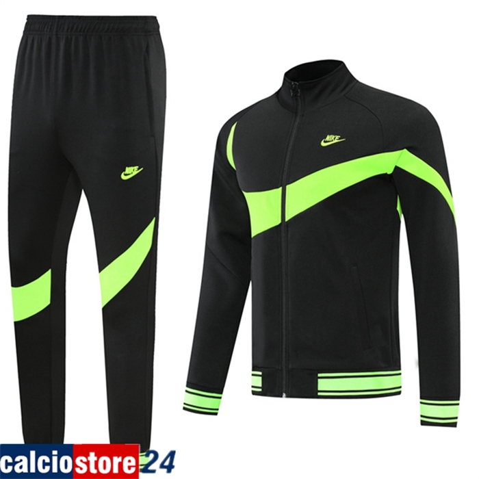 Insieme Tuta Calcio - Giacca Nike Nero/Verde 2022/2023