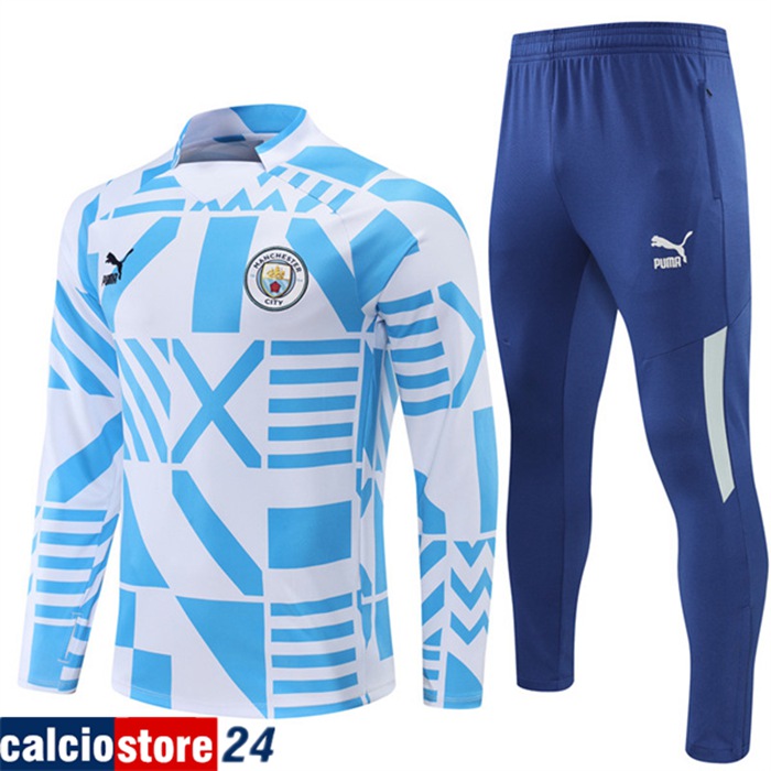 Insieme Tuta Calcio Manchester City Blu/Bianco 2022/2023