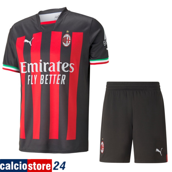 Kit Maglia AC Milan Prima + Pantaloncini 2022/2023
