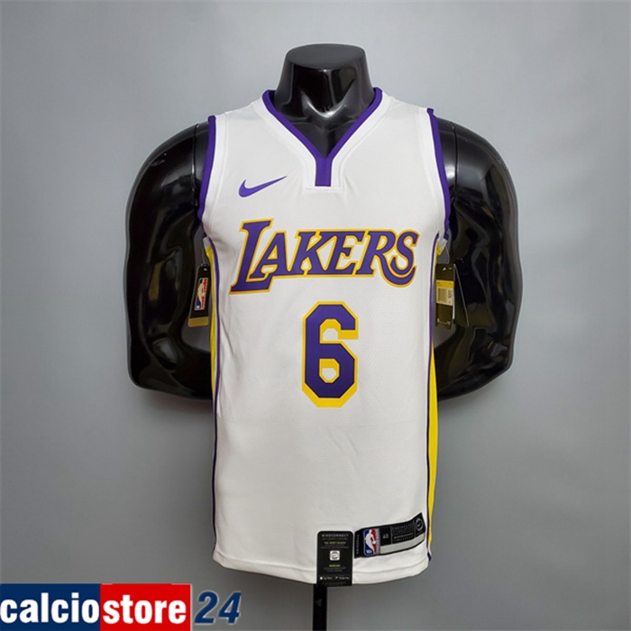 Maglia Los Angeles Lakers (James #6) Bianco