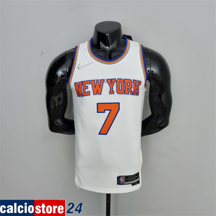 Maglia New York Knicks (Anthony #7) Bianco 75th Anniversary