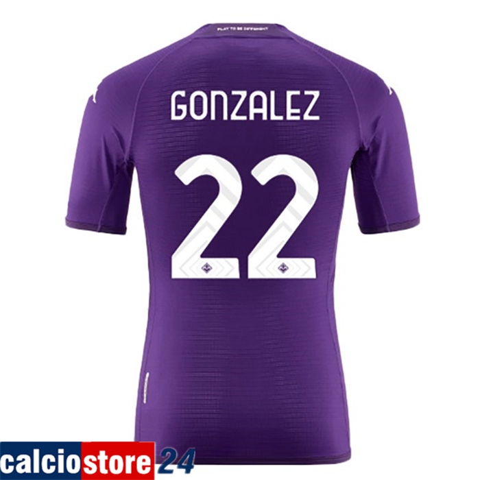 Maglie Calcio ACF Fiorentina (GONZALEZ #22) 2022/23 Prima