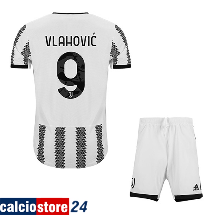 Maglie Calcio Juventus (VLAHOVIĆ #9) Bambino Prima 2022/23