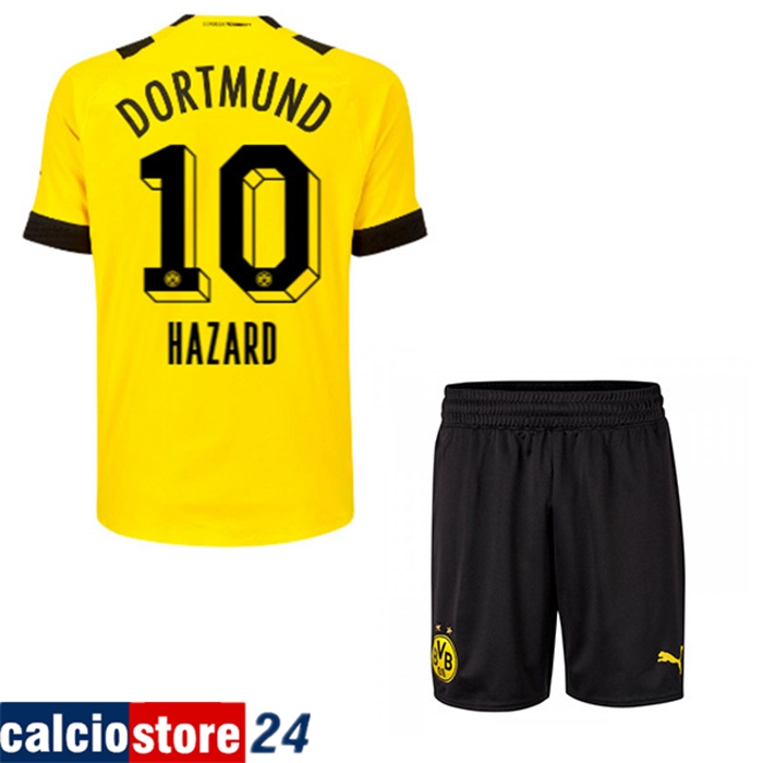 Maglie Calcio Dortmund BVB (HAZARD #10) Bambino Prima 2022/23