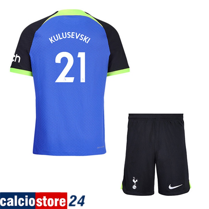 Maglie Calcio Tottenham Hotspur (KULUSEVSKI #21) Bambino Seconda 2022/23