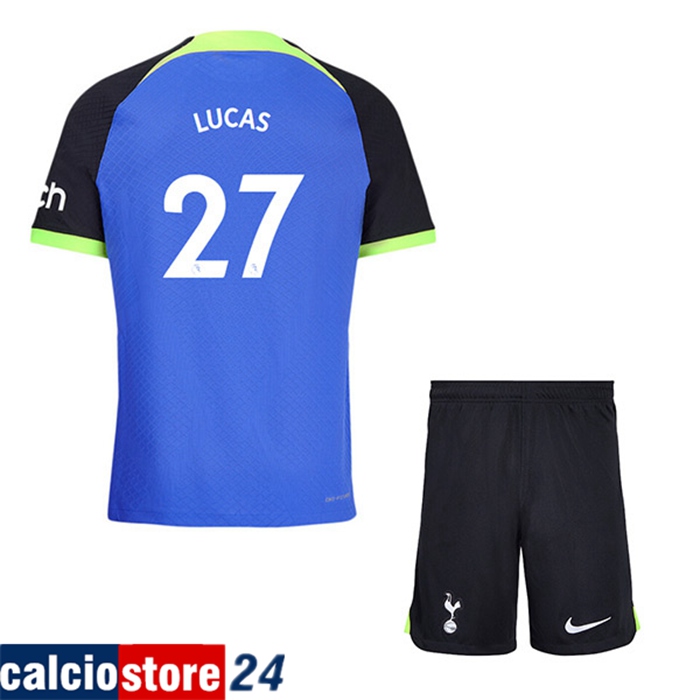 Maglie Calcio Tottenham Hotspur (LUCAS #27) Bambino Seconda 2022/23