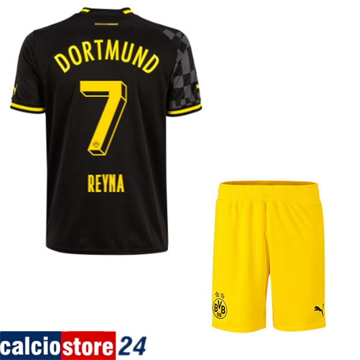 Maglie Calcio Dortmund BVB (REYNA #7) Bambino Seconda 2022/23