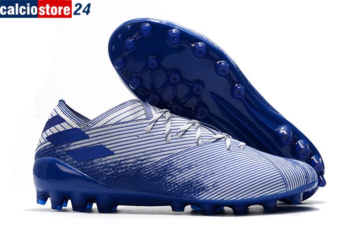 Adidas Scarpe Da Calcio Nemeziz 19.1 AG Blu/Bianco