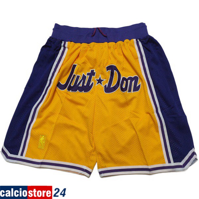 Pantaloncini NBA Los Angeles Lakers Giallo