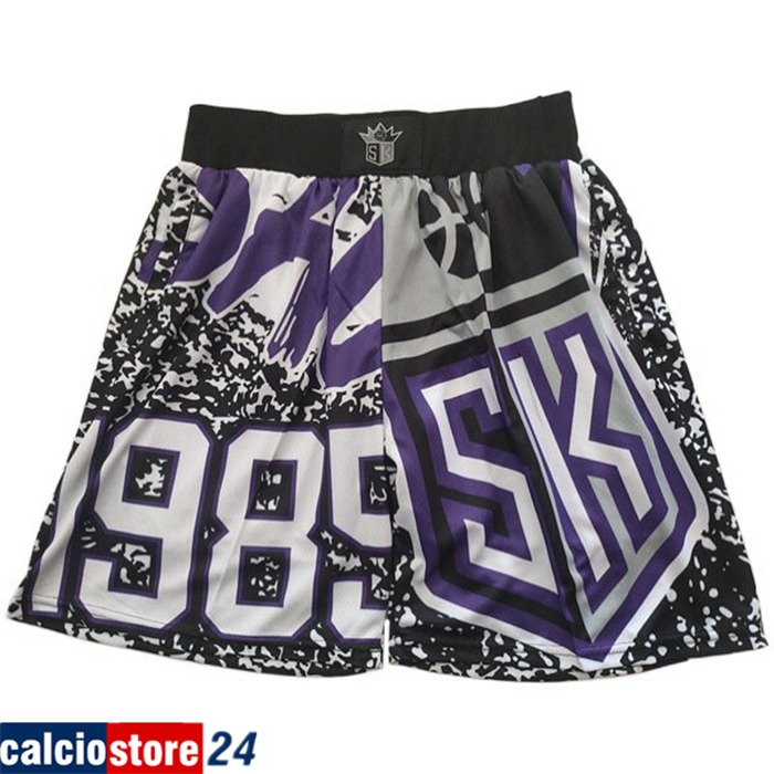 Pantaloncini NBA Sacramento Kings viola/Nero