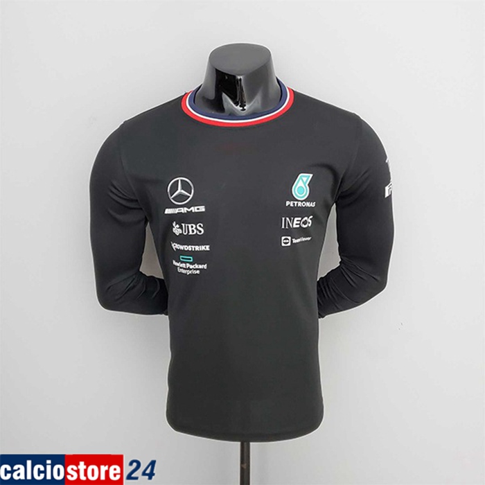 T-Shirt Manica Lunga F1 Mercedes Benz Team Nero 2022