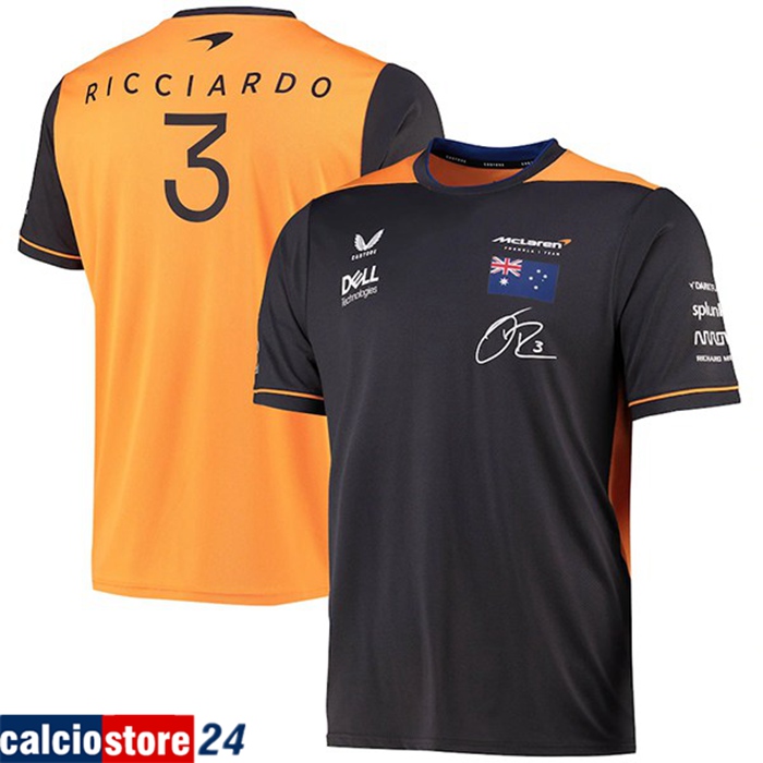 T-Shirt F1 McLaren Team Nero/Arancia 2022