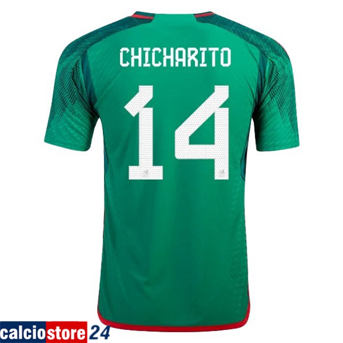 Maglie Calcio Messico (CHICHARITO #14）Coppa Del Mondo 2022 Prima