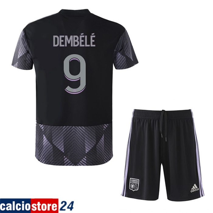 Maglie Calcio Lyon (DEMBÉLÉ #9) Bambino Terza 2022/2023