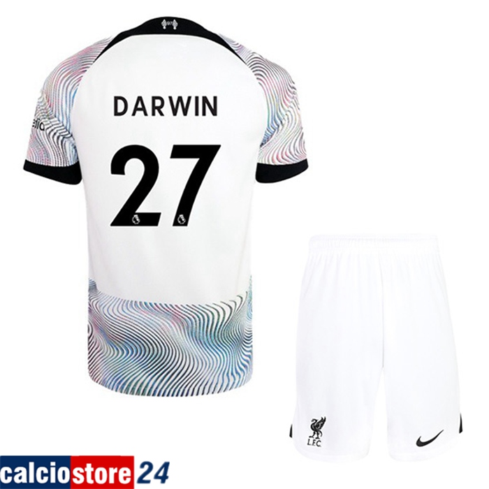 Maglie Calcio Liverpool (DARWIN #27) Bambino Seconda 2022/2023
