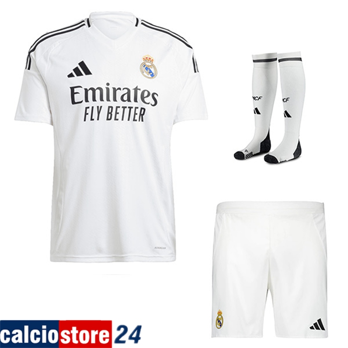 Kit Maglia Real Madrid Prima (Pantaloncini + Calzini) 2024/2025