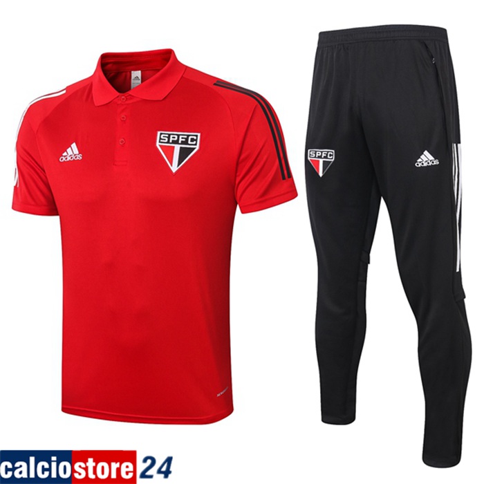 Nuove Kit Maglia Polo Sao Paulo FC + Pantaloni Rosso 2020/2021