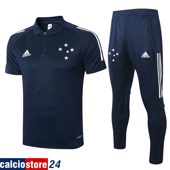 Nuova Kit Maglia Polo Cruzeiro EC + Pantaloni Blu Reale 2020/2021