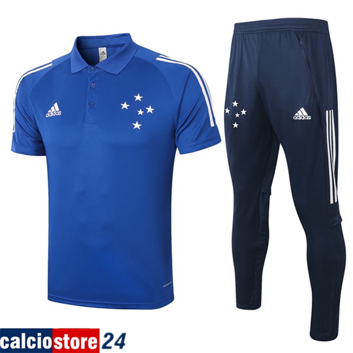 Nuova Kit Maglia Polo Cruzeiro EC + Pantaloni Blu 2020/2021