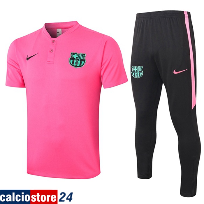 Nuova Kit Maglia Polo FC Barcellona + Pantaloni Rosa 2020/2021