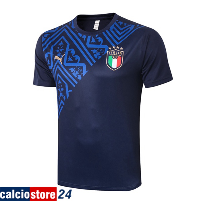 Nuova T Shirt Allenamento Italia Blu Reale 2020/2021