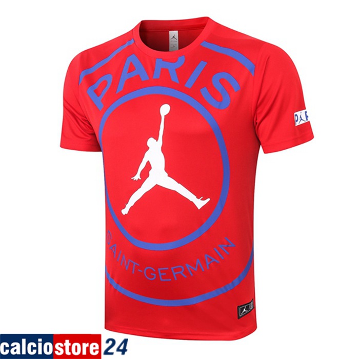 Nuova T Shirt Allenamento Paris PSG Jordan Rosso 2020/2021
