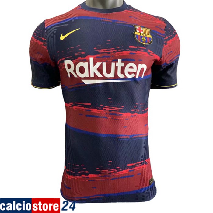 Nuova T Shirt Allenamento FC Barcellona Blu Rosso 2020/2021