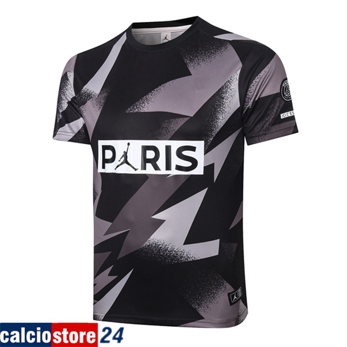 Nuova T Shirt Allenamento Paris PSG Nero Grigio 2020/2021