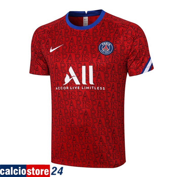 Nuova T Shirt Allenamento Paris PSG Rosso 2020/2021
