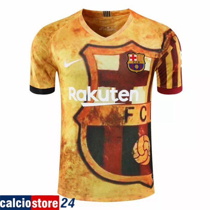 Nuova T Shirt Allenamento FC Barcellona Giallo 2020/2021